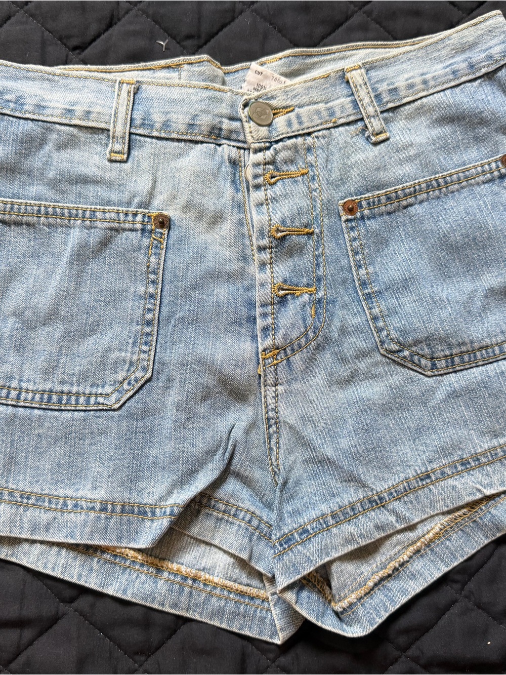BONGO Light Blue High-Rise Denim Shorts